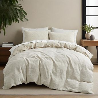 Unikome Linen-Cotton Blend Duvet Cover Set - Soft, Breathable & Textured Bedding Set