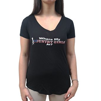 Where My Country Girls At? V-neck Tee