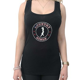 Country Girls Star Circle Racerback Tank Top