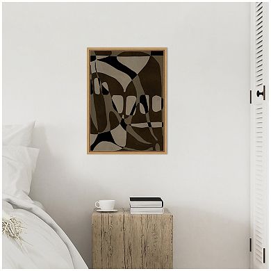 Sylvie Contour 1 Framed Canvas by Shatha Al Dafai