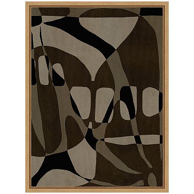 Sylvie Contour 1 Framed Canvas by Shatha Al Dafai