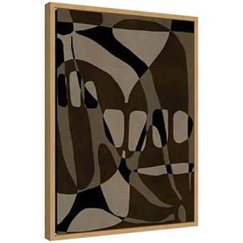 Sylvie Contour 1 Framed Canvas by Shatha Al Dafai