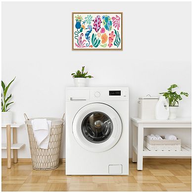 Sylvie Fun Colorful Coral Reef Framed Canvas by Rachel Lee