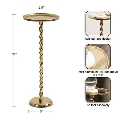 Ropa Metal Pedestal Table