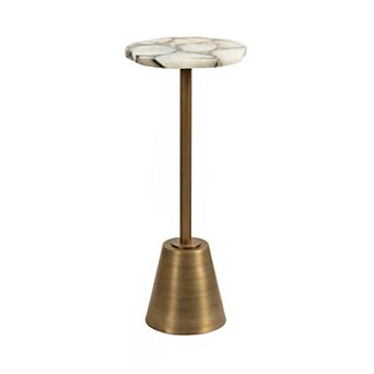 Tira Wavy Organic Stone and Metal Table