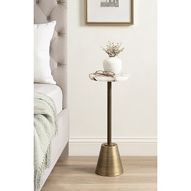 Tira Wavy Organic Stone and Metal Table