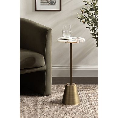 Tira Wavy Organic Stone and Metal Table