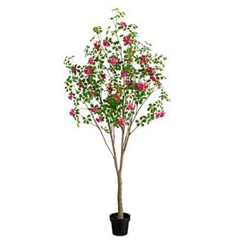 nearly natural 7-ft. Artificial Dogwood Tree Floor Decor