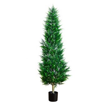 nearly natural 5-ft. UV Resistant Artificial Cypress Tower Tree