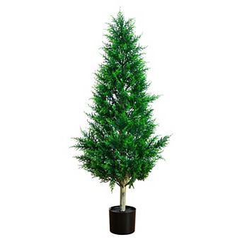 nearly natural 4ft. UV Resistant Indoor / Outdoor Artificial Cypress Tower Tree