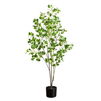 nearly natural 4-ft. Artificial Heart Shaped Ficus Leaf Tree Floor Decor