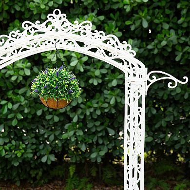 Nearly Natural 18-Inch UV Resistant Artificial Lavender Hanging Basket