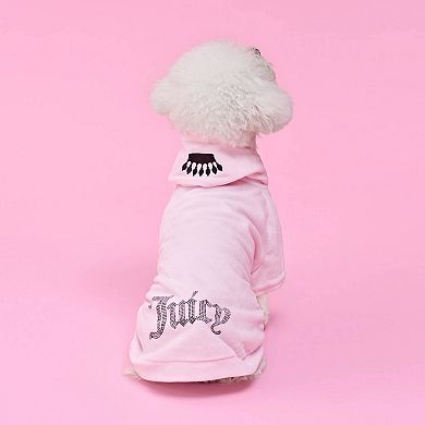 Juicy Couture Velour Pet Bling Hoodie