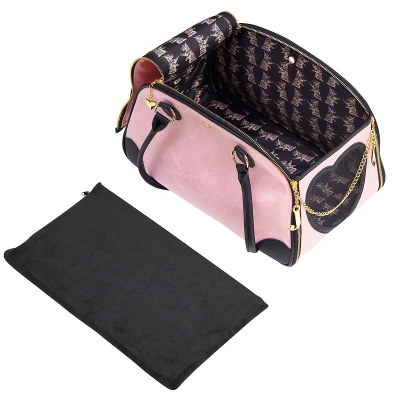 Juicy Couture Give Me Treats Soft-Sided Pet Carrier, Pink