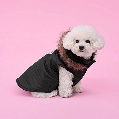 Juicy Couture Quilted Puffer Hooded Pet Jacket