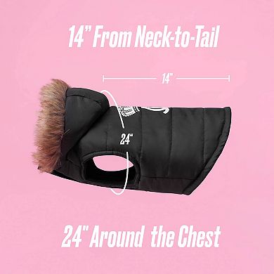 Juicy Couture Quilted Puffer Hooded Pet Jacket