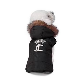 Juicy Couture Quilted Puffer Hooded Pet Jacket