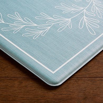 Martha Stewart Bloomfield Leaf Frame Non-Slip Stain Resistant Kitchen Mat