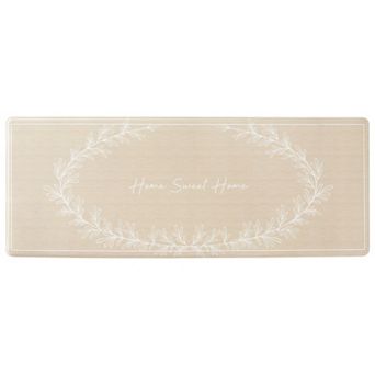 Martha Stewart Bloomfield Leaf Frame Non-Slip Stain Resistant Kitchen Mat