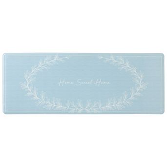 Martha Stewart Bloomfield Leaf Frame Non-Slip Stain Resistant Kitchen Mat