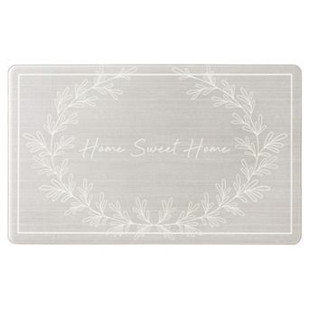 Martha Stewart Bloomfield Leaf Frame Non-Slip Stain Resistant Kitchen Mat