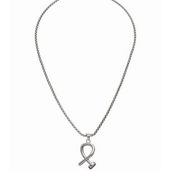 Juvell Silver Tone Bent Nail Pendant Necklace