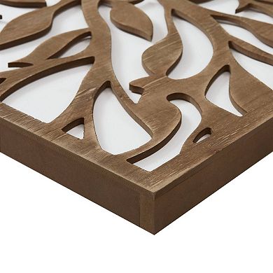 Madison Park Birch Botanical Wood Panel Wall Decor Set of 3