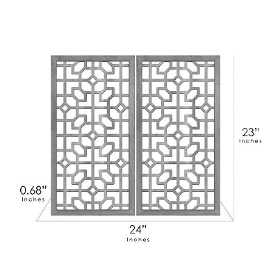 Laser Cut Panel Wall Decor 2-piece Set