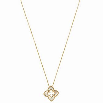 Juvell Mother-of-Pearl Clover Pendant Necklace
