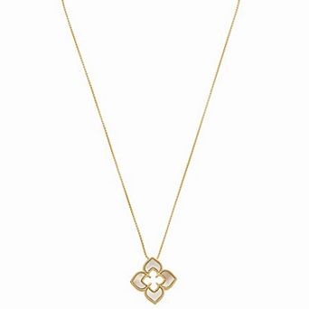 Juvell Mother-of-Pearl Clover Pendant Necklace