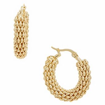 Juvell 18k Gold Over Brass Hoop Earrings