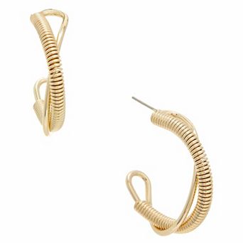 Juvell 18k Gold Over Brass Spiral Hoop Earrings