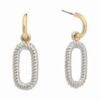 Juvell 18k Gold Over Brass Two-Tone Dangling Earrings
