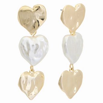 Juvell 18k Gold Over Brass Cultured Pearl & Mother-of-Pearl Dangling Earrings
