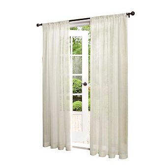 100% Cotton and Acrylic Suede Back Thermasheer Weather Shield Insulated Pocket Top Curtain Panel