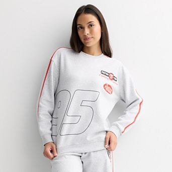 Juniors' Graphic Crew Pullover