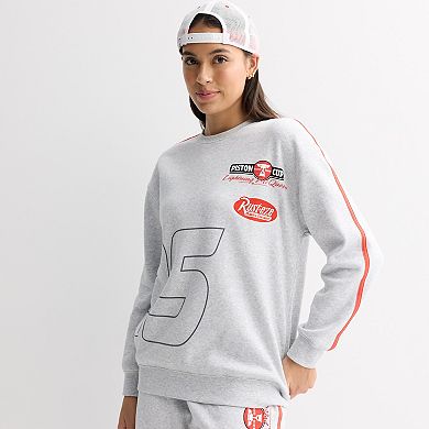 Juniors' Graphic Crew Pullover