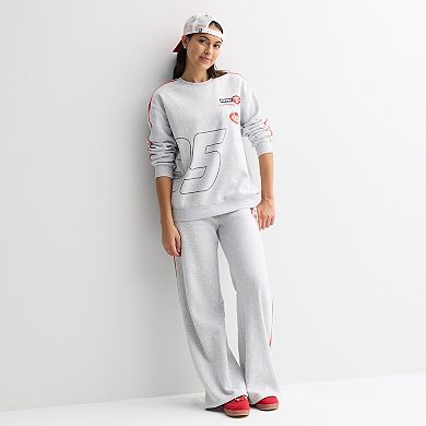 Juniors' Graphic Crew Pullover