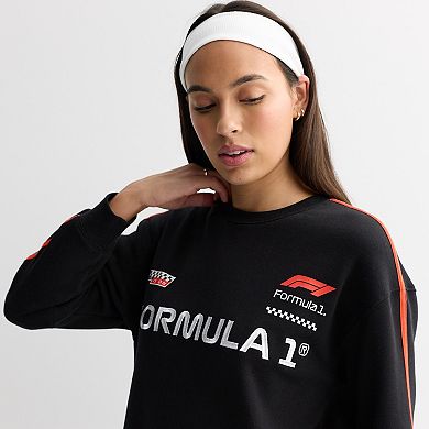 Juniors' Graphic Crew Pullover