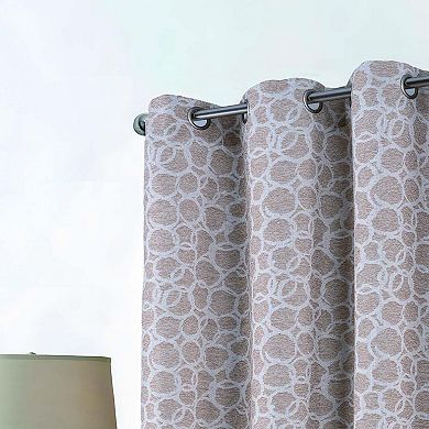 Jasper Lurex Curtain Panel Set Geometric Sparkle, 2-Pack Grommet Panels, Easy Care