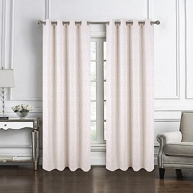 Cubix Jacquard Grommet Luxurious Modern Design Curtain Panel