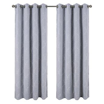 Kimber Embroidered Blackout Luxurious Decorative Grommet Curtain Panel