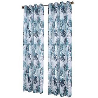 Fern Foil Printed Doily Luxurious Decorative Grommet Curtain Panel