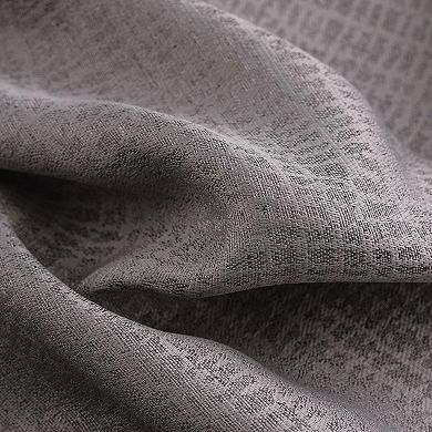 Demi Luxurious Jacquard Blackout Grommet Curtain Panel Elegant Texture with Light Control