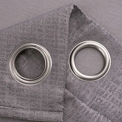 Demi Luxurious Jacquard Blackout Grommet Curtain Panel Elegant Texture with Light Control