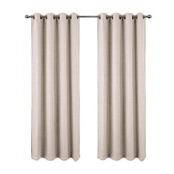 Demi Luxurious Jacquard Blackout Grommet Curtain Panel Elegant Texture with Light Control