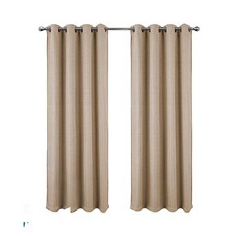 Demi Luxurious Jacquard Blackout Grommet Curtain Panel Elegant Texture with Light Control