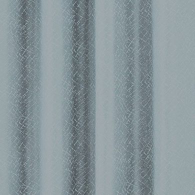 Calypso Shimmer Curtain Panel Set Abstract Jacquard, Grommet Top, Subtle Shine, Machine Washable