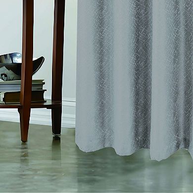 Calypso Shimmer Curtain Panel Set Abstract Jacquard, Grommet Top, Subtle Shine, Machine Washable