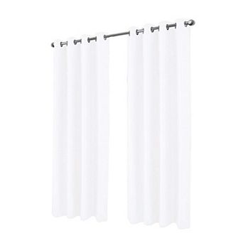 Calypso Shimmer Curtain Panel Set Abstract Jacquard, Grommet Top, Subtle Shine, Machine Washable